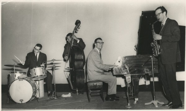 The classic Dave Brubeck Quartet lineup, L to R: Joe Morello, Eugene Wright, Brubeck, Paul Desmond. Photo courtesy of Brubeck Editions.