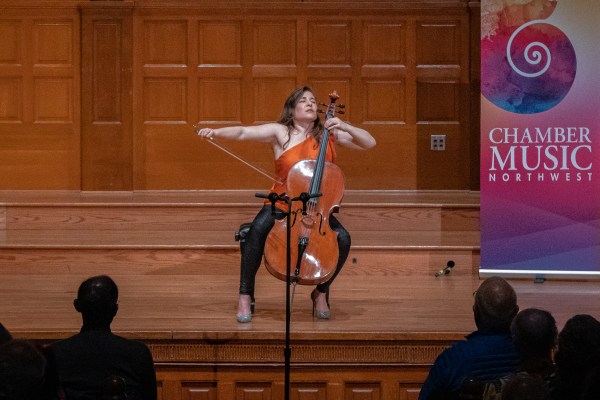 Alisa Weilerstein performed the Bach Cello Suites at Portland's First Baptist Church in February 2023. Photo by Tom Emerson.