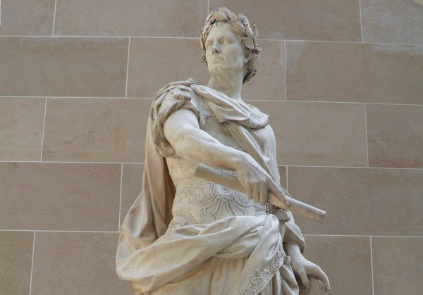 Statue of Julius Caesar by French sculptor Nicolas Coustou and commissioned in 1696 for the Gardens of Versailles, Louvre Museum.