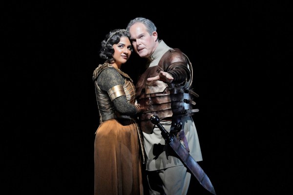 Amina Edris and Gerald Finley in John Adams' "Antony and Cleopatra" at San Francisco Opera. Photo by Cory Weaver.