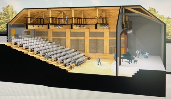 A rendering by Scott|Edwards Architecture shows the future LaJoie Theatre in the Performing Arts wing of the Chehalem Cultural Center in Newberg. This view is looking north at the facility, which will be on the second floor. Photo courtesy: Chehalem Cultural Center
