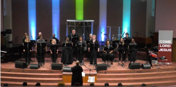 Cappella Romana and Kingdom Sound performed together in 2024. Screenshot of concert video courtesy of Cappella Romana.