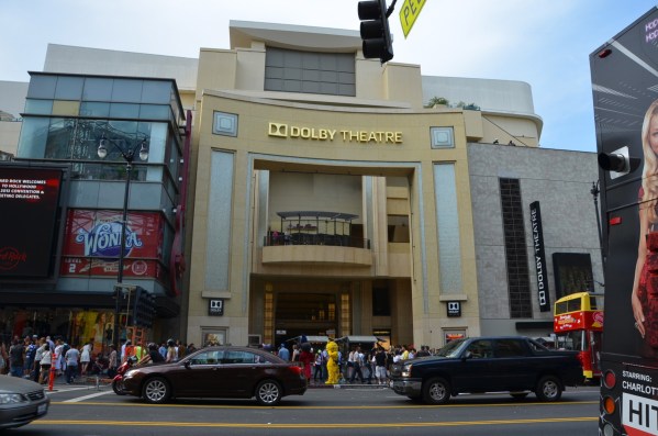 Outside the Dolby Theatre in Hollywood