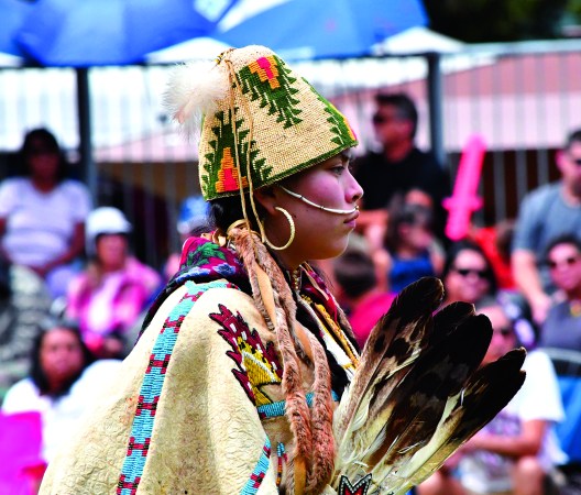 Faith Kibby, 2019 Nesika Illahee Pow-Wow. Photo courtesy: Confederated Tribes of Siletz Indians