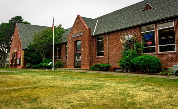 The Lincoln City Cultural Center’s “Invest in Inspiration” campaign will turn the yard around the historic Delake School, which houses the center, into a plaza, park, paths, and parking. Photo courtesy: Lincoln City Cultural Center