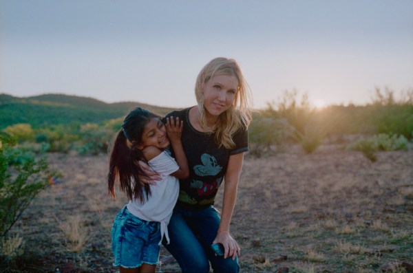 Liz Cardenas poses on set with 6-year-old Amaya Juan, the star of 2022's "Burros," produced by Cardenas.