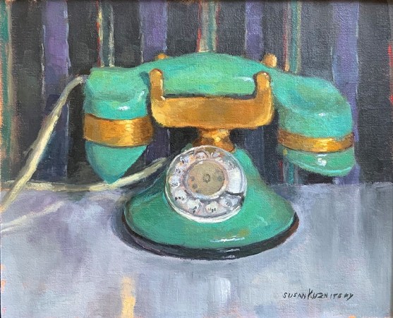“Call Me,” by Susan Kunitsky (oil, 8 by 10 inches) at The Gallery at Ten Oaks