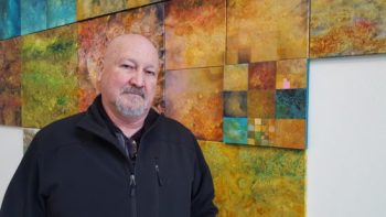 Printmaker and muralist Ron Mills-Pinyas teaches art and visual culture at Linfield College in McMinnville. He splits his time between Oregon and Spain, where he is represented in Barcelona and Amsterdam by Villa del Arte Galleries. Photo by: David Bates