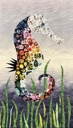 This art quilt of a seahorse by Keril Rieger of Huntsville, Ala., will be included in the “Gems of the Ocean III” show.
