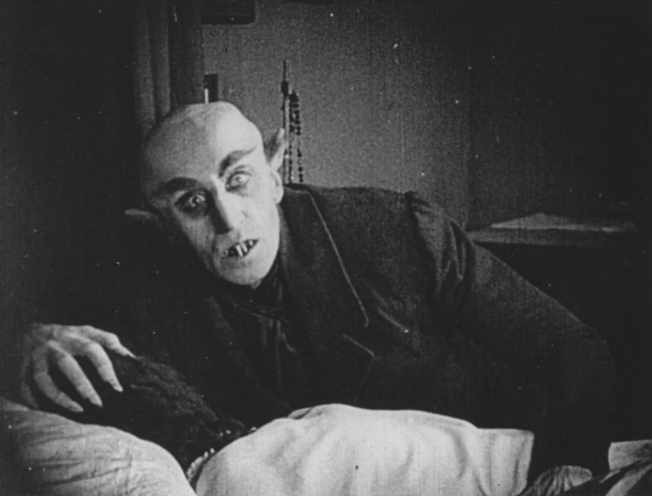 Max Schreck's portrayal of Count Orlok, the vampire in “Nosferatu,” is a long, cadaverous way from the suave Dracula created by Bela Lugosi.